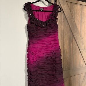 10 Items for $20: Fuchsia and Black Ruffled Mini Dress